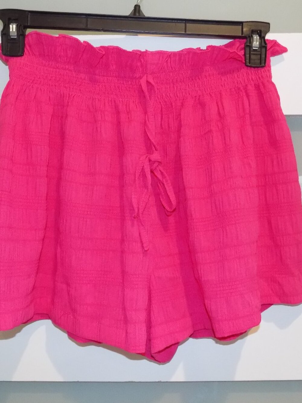 Shein Hot Pink Paperbag Shorts Size L Women's NWOT NO POCKETS
